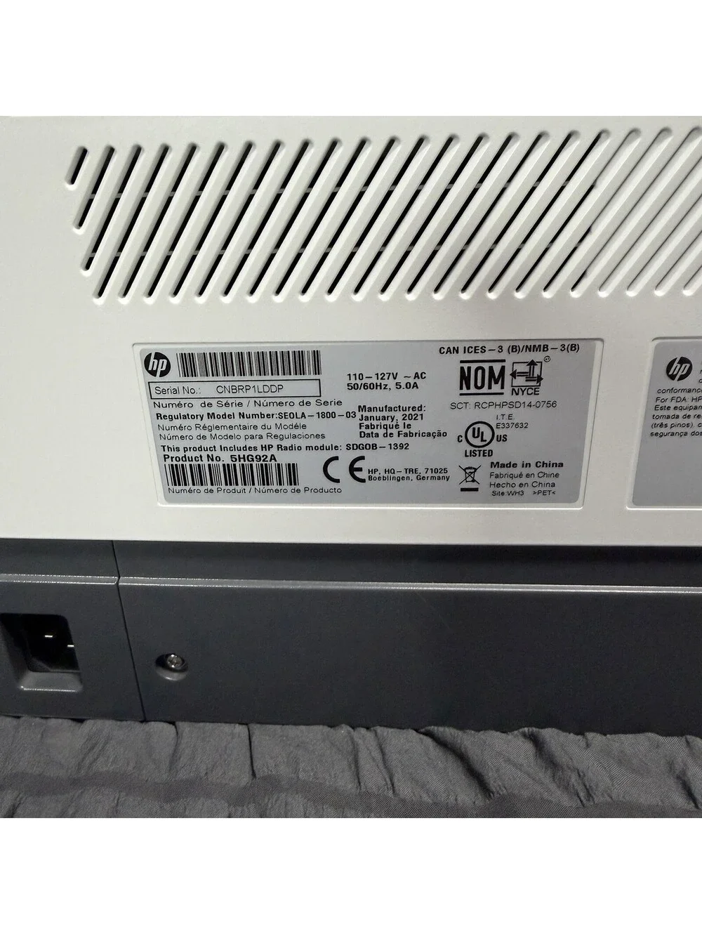 HP Neverstop Laser MFP 1202w All-In-One Printer Untested
